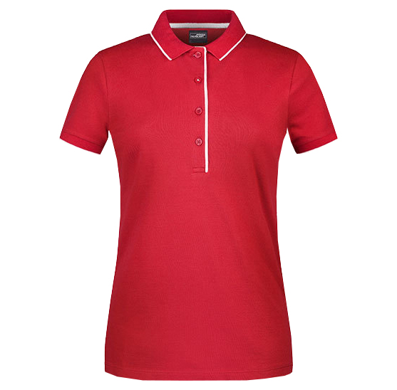 Frauen Poloshirt Stripe S bis 3XL bedrucken