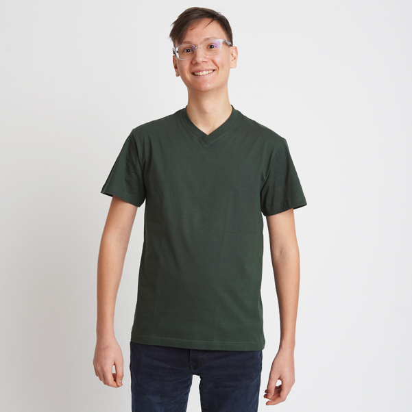 T-Shirt mit V-Ausschnitt zum Bedrucken
