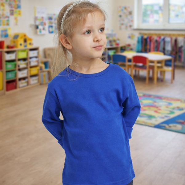 Kinder Langarm-Shirt mit Rundhals