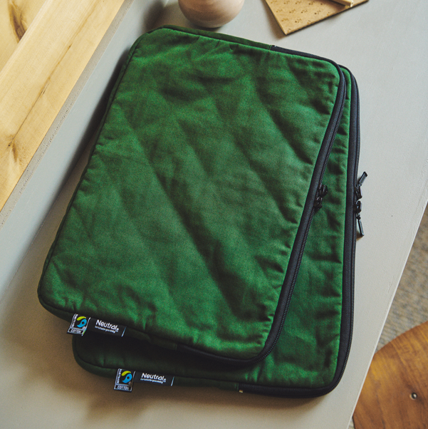 Fairtrade Laptophülle aus Baumwolle zum Bedrucken