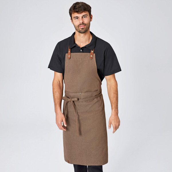 Latzschürze Canvas Leder zum Bedrucken