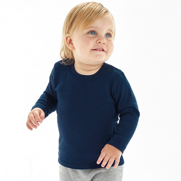 Baby Langarmshirt aus Baumwolle zum Bedrucken