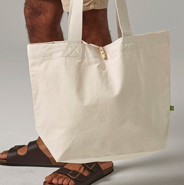 Bio Marina Tasche mit Holzknebel bedrucken
