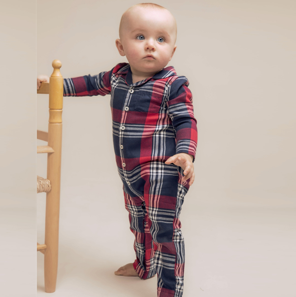Kontrast Baby Strampler aus Flanell bedrucken