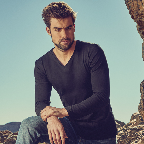 Longshirt V zum Bedrucken