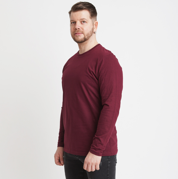 Männer Langarm Shirt aus Bio-Baumwolle bedrucken