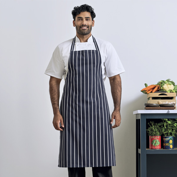 Latzschürze Striped Bib Apron zum Bedrucken