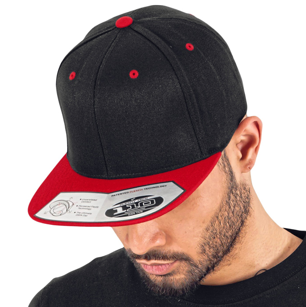 110 Fitted Snapback mit Wollanteil bedrucken
