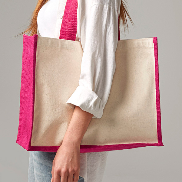 Klassische Jutetasche (ca. 21 l) bedrucken