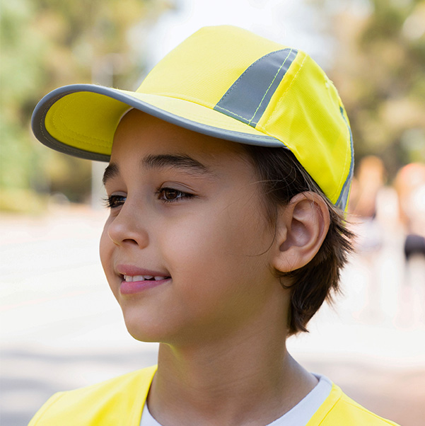 Kinder Reflektor Cap bedrucken