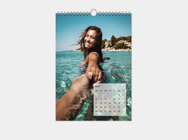 Wandkalender A4 hoch mit Foto