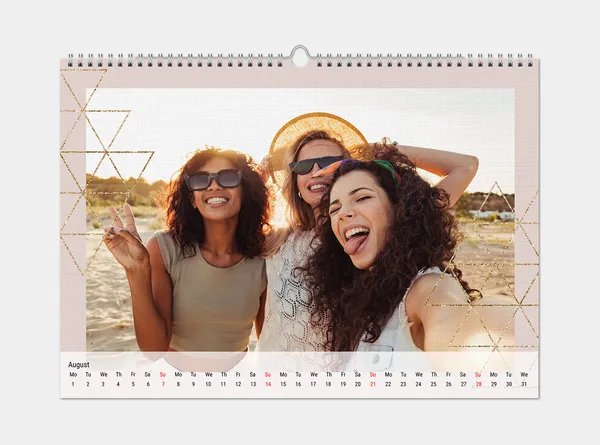 Premium-Wandkalender A3 quer in Leinwandoptik