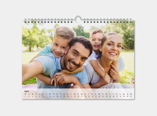 Wandkalender Premium A4 quer in Leinwandoptik