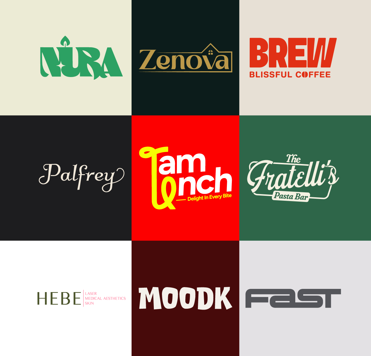 Custom lettering wordmark logo design