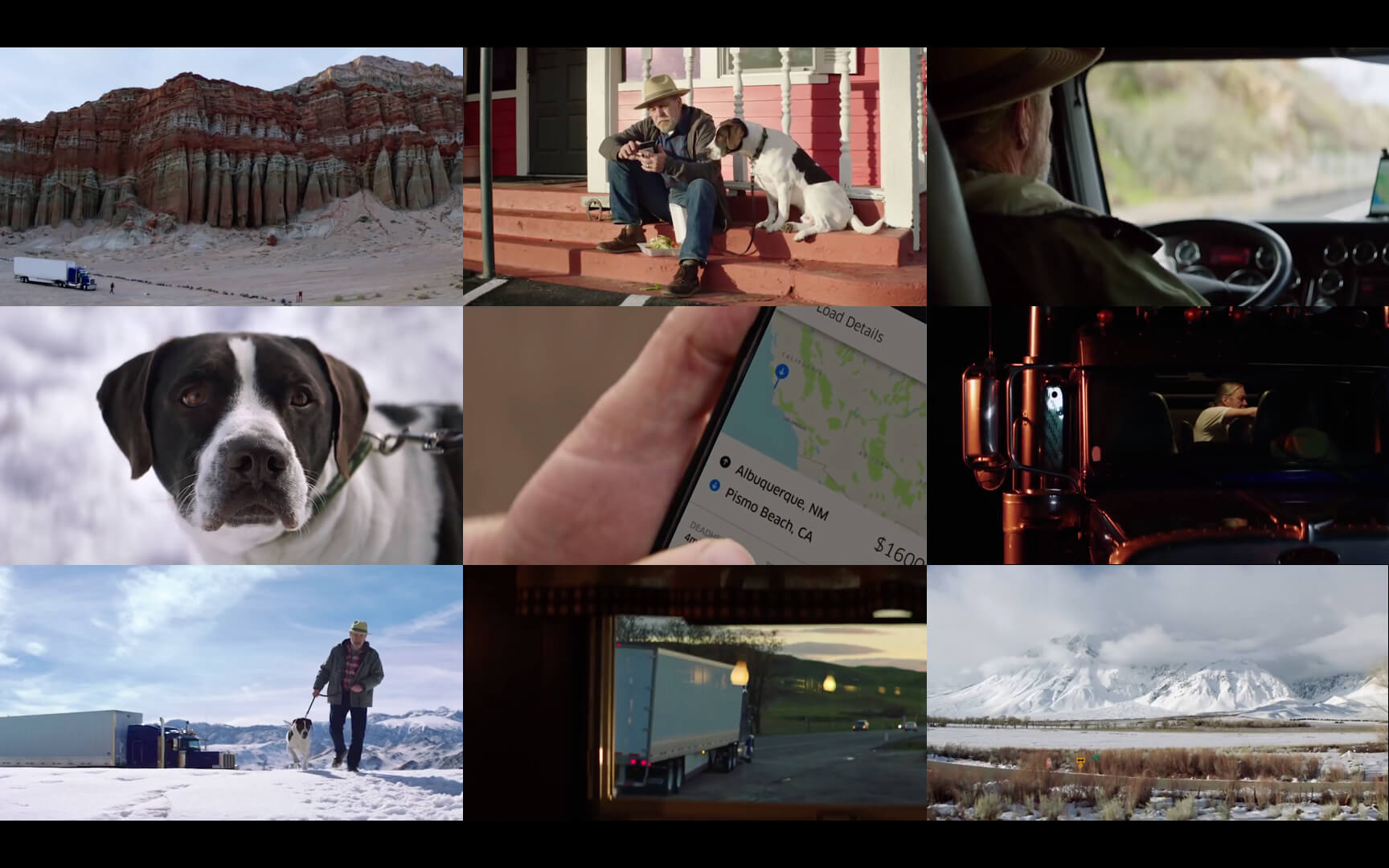Uber Freight page mosaic