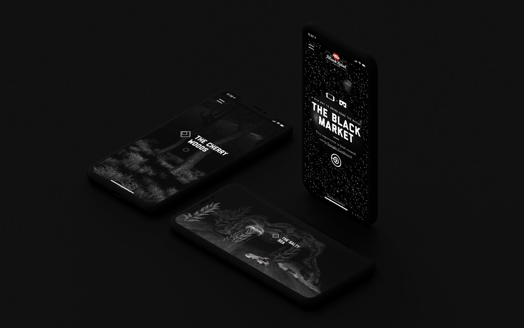 Black Label Bacon Google Cardboard mockup