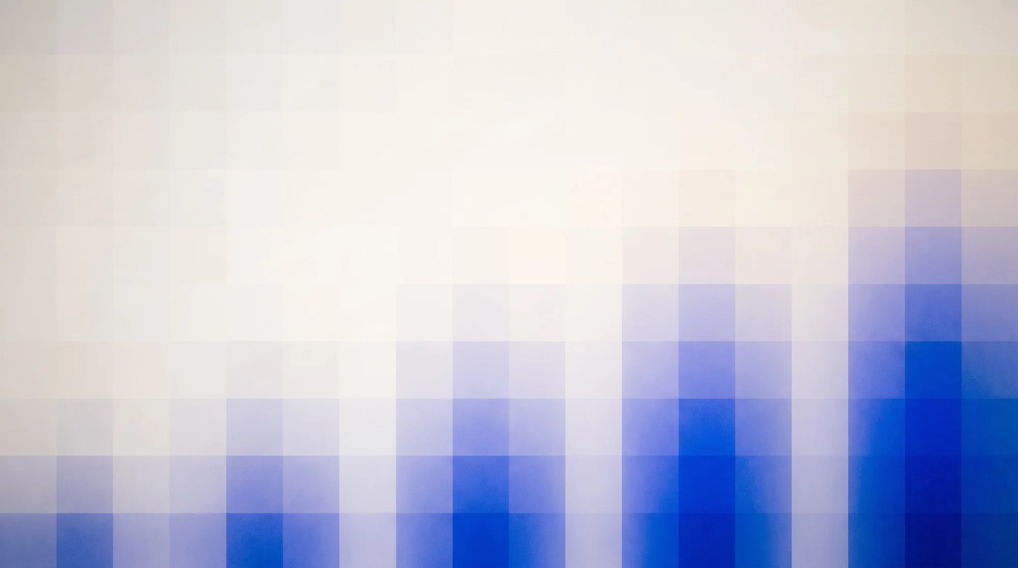 Pixel Bloom lattice with cobalt columns rising like a score chart