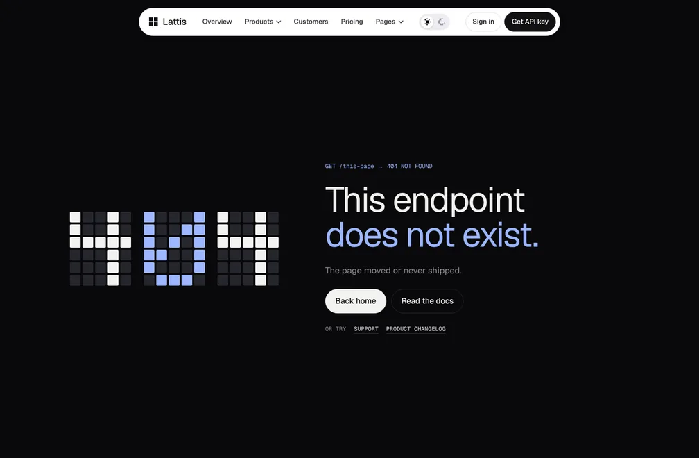 Lattis 404 page preview