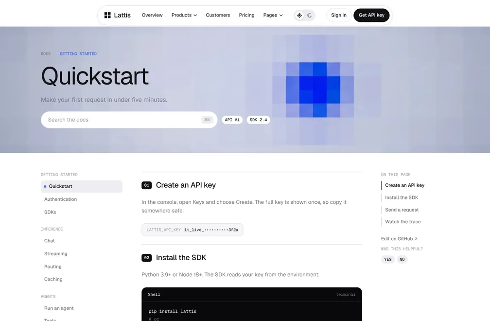 Lattis Docs page preview