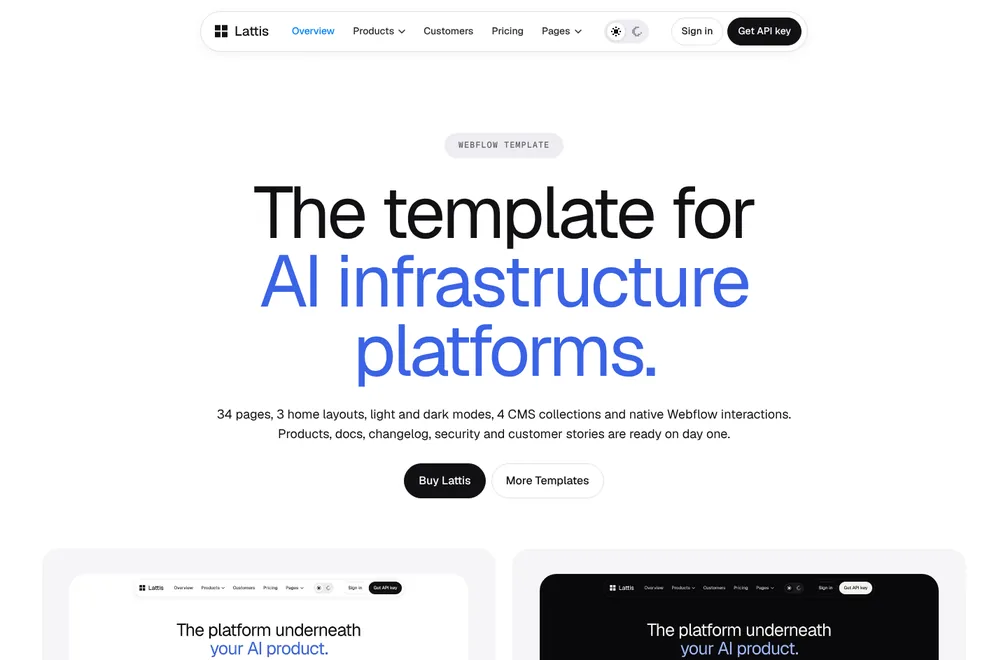 Lattis Overview page preview