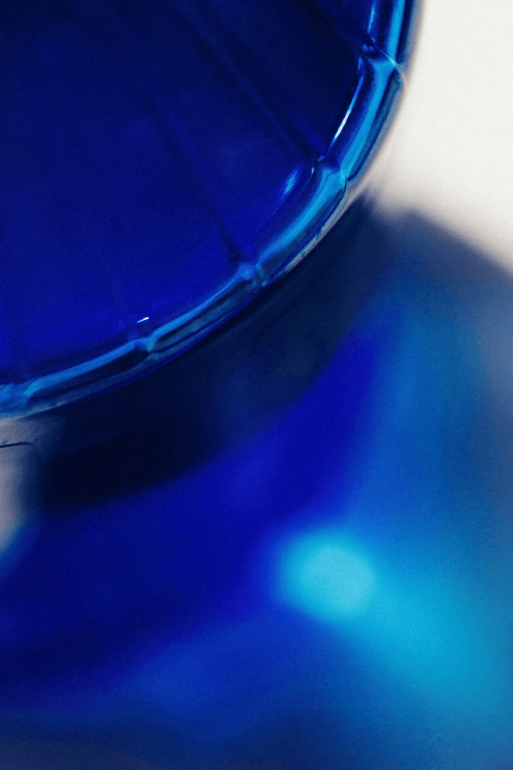 Détail du verre côtelé