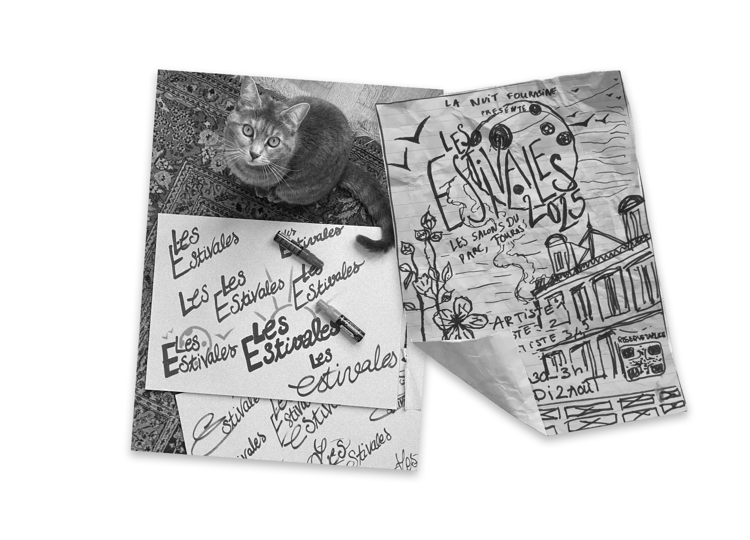Croquis du logo des Estivales