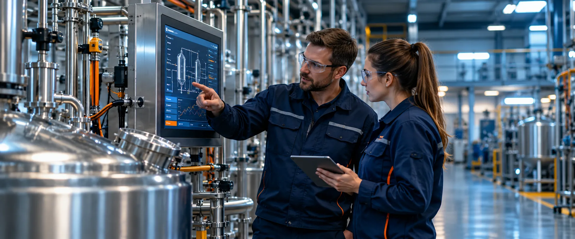 Sfeerbeeld van technische medewerkers in industrie & productie