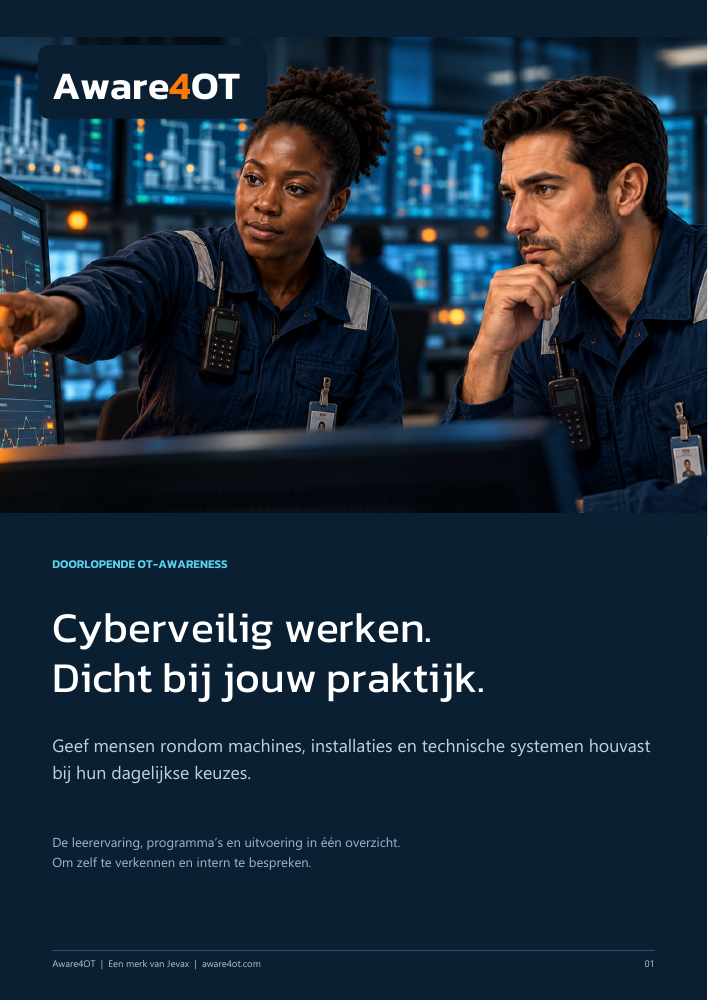 Omslag van de Aware4OT-brochure
