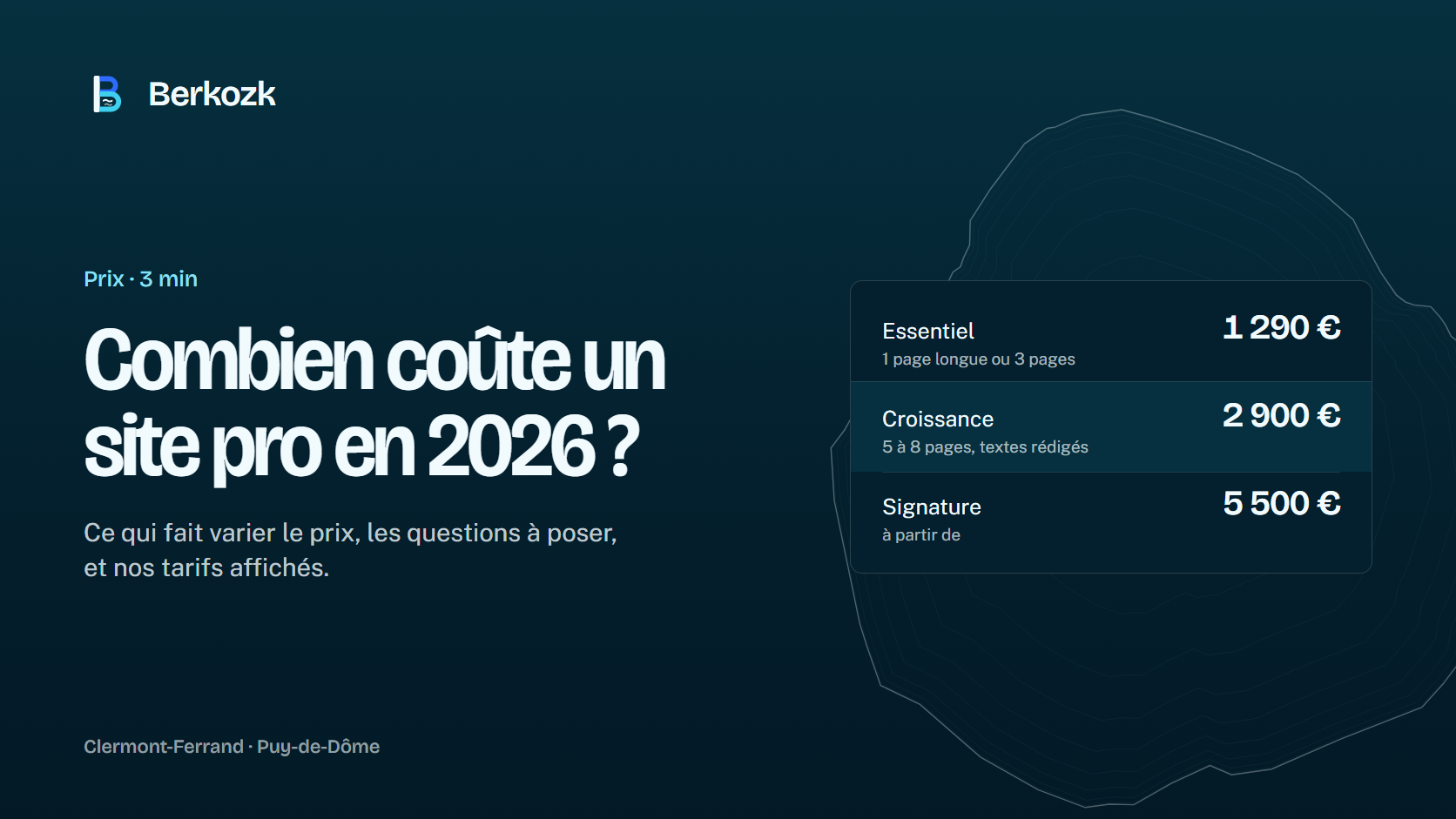 Combien coûte un site pro en 2026 : nos trois formules et leurs prix