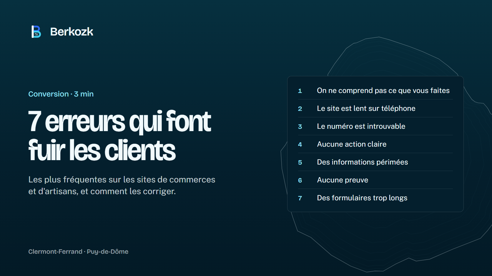 Les 7 erreurs qui font fuir les clients d'un site internet