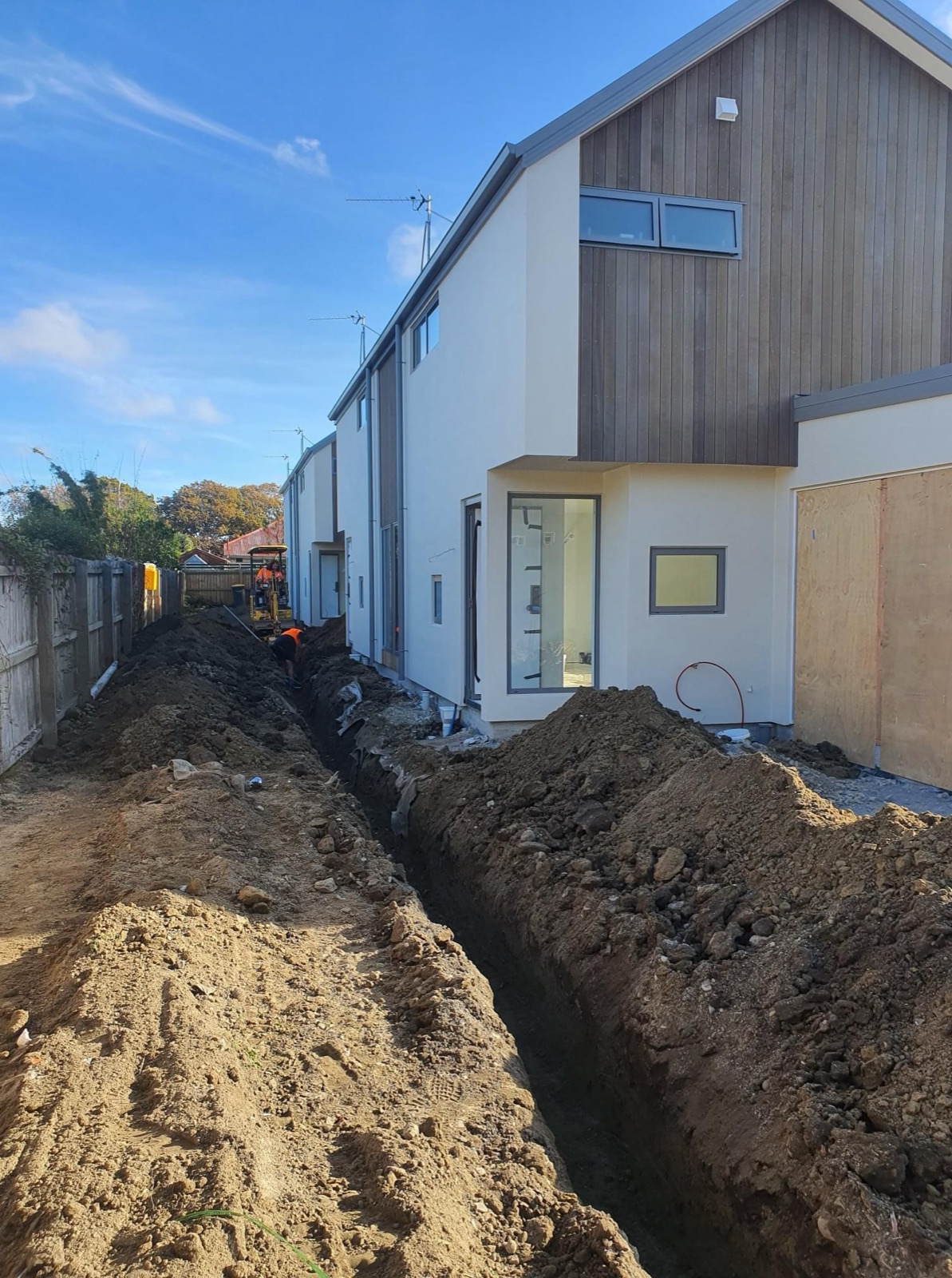 New build site ready for drainage