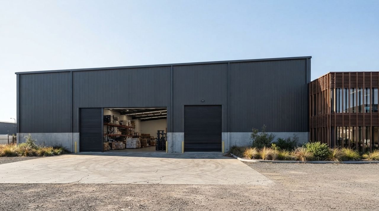Concept render of a warehouse yard