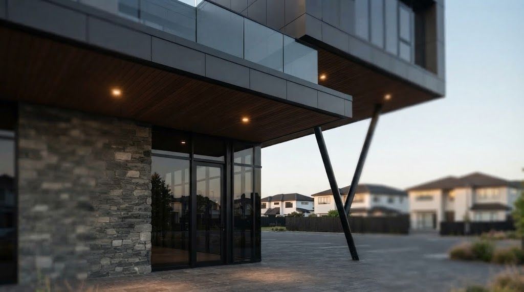 Concept render of a facade detail