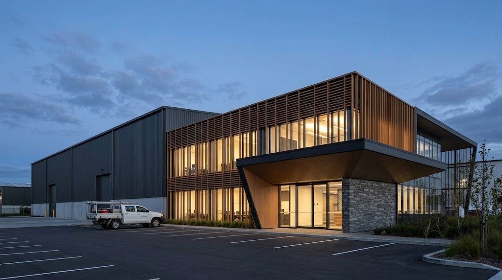 Concept render of a steel-framed commercial building