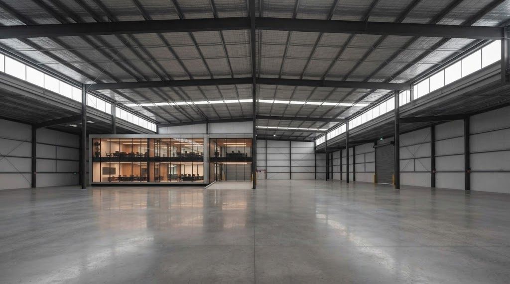 Concept render of a warehouse interior