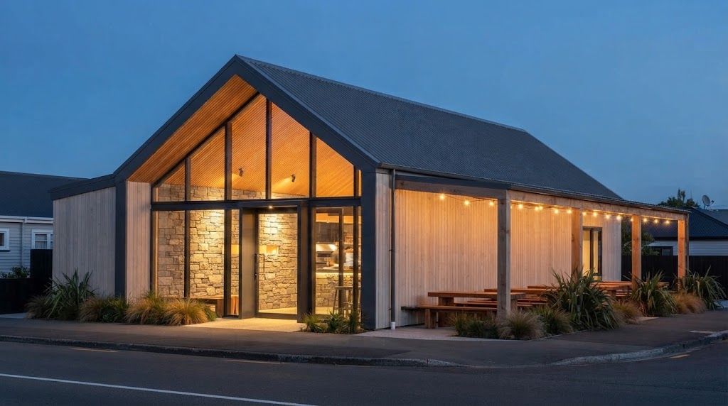 Concept render of a hospitality building