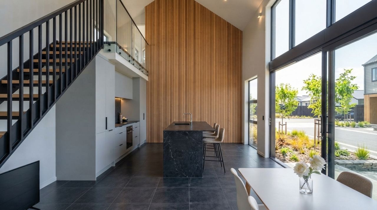 Concept render of a townhouse kitchen