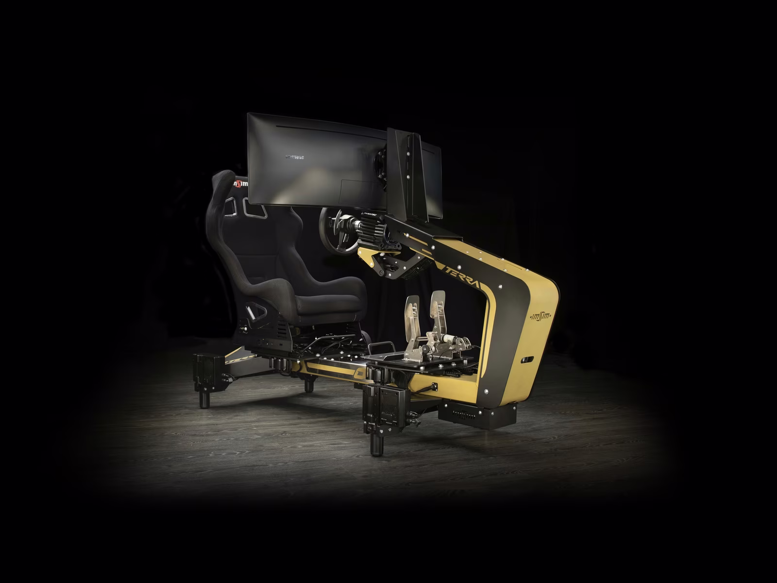 The ImSim TERRA simulator, lit in a dark studio.