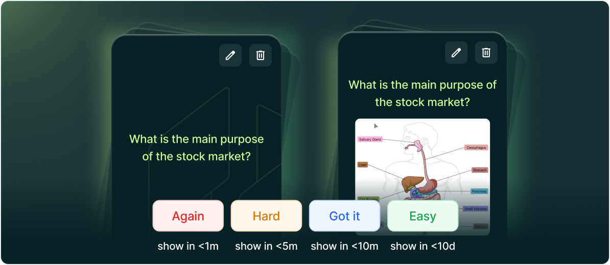 Personalized flashcards