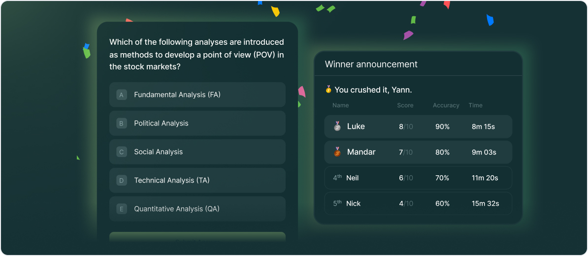 Multiplayer quizzes