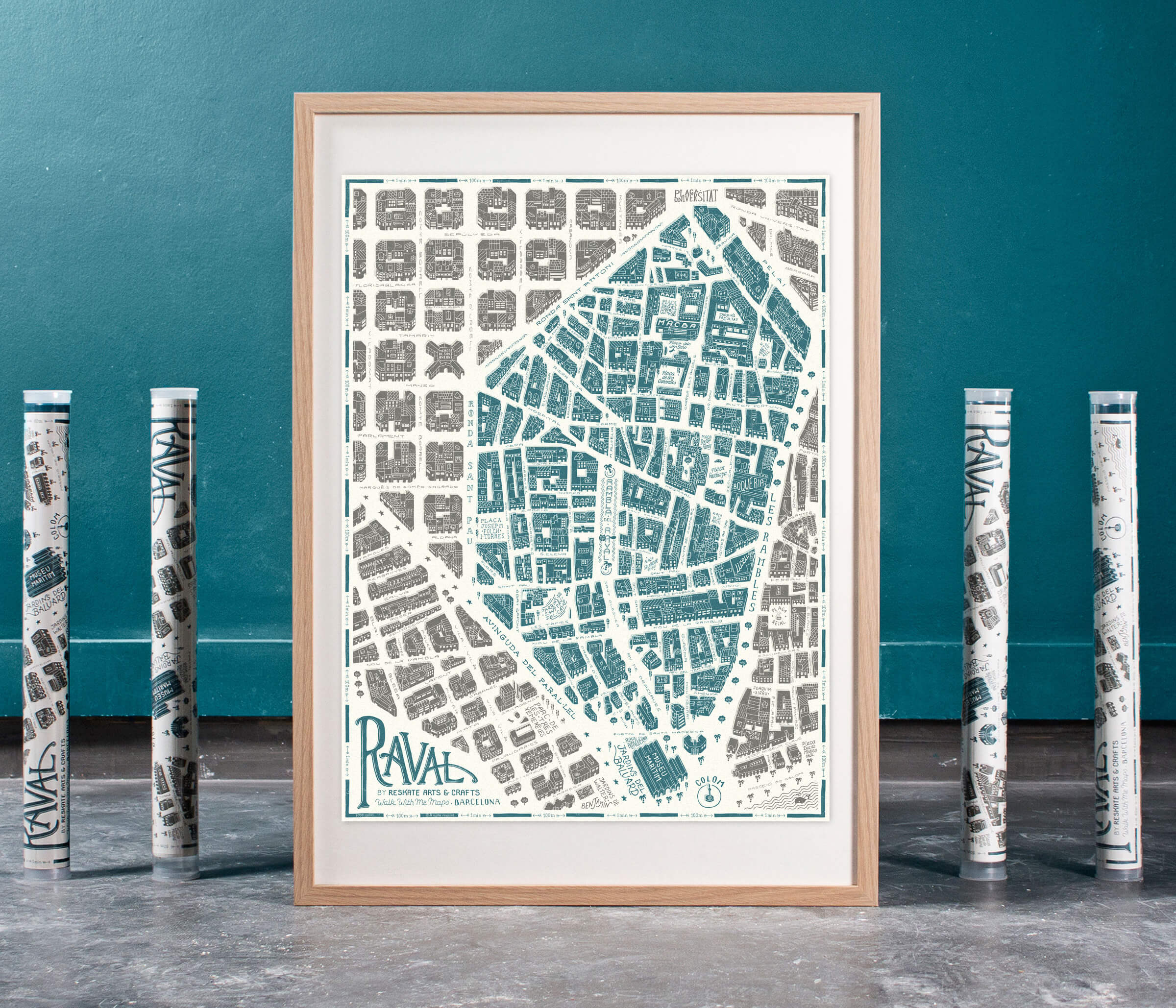 Barcelona Maps Collection — trabajo de Walk with me