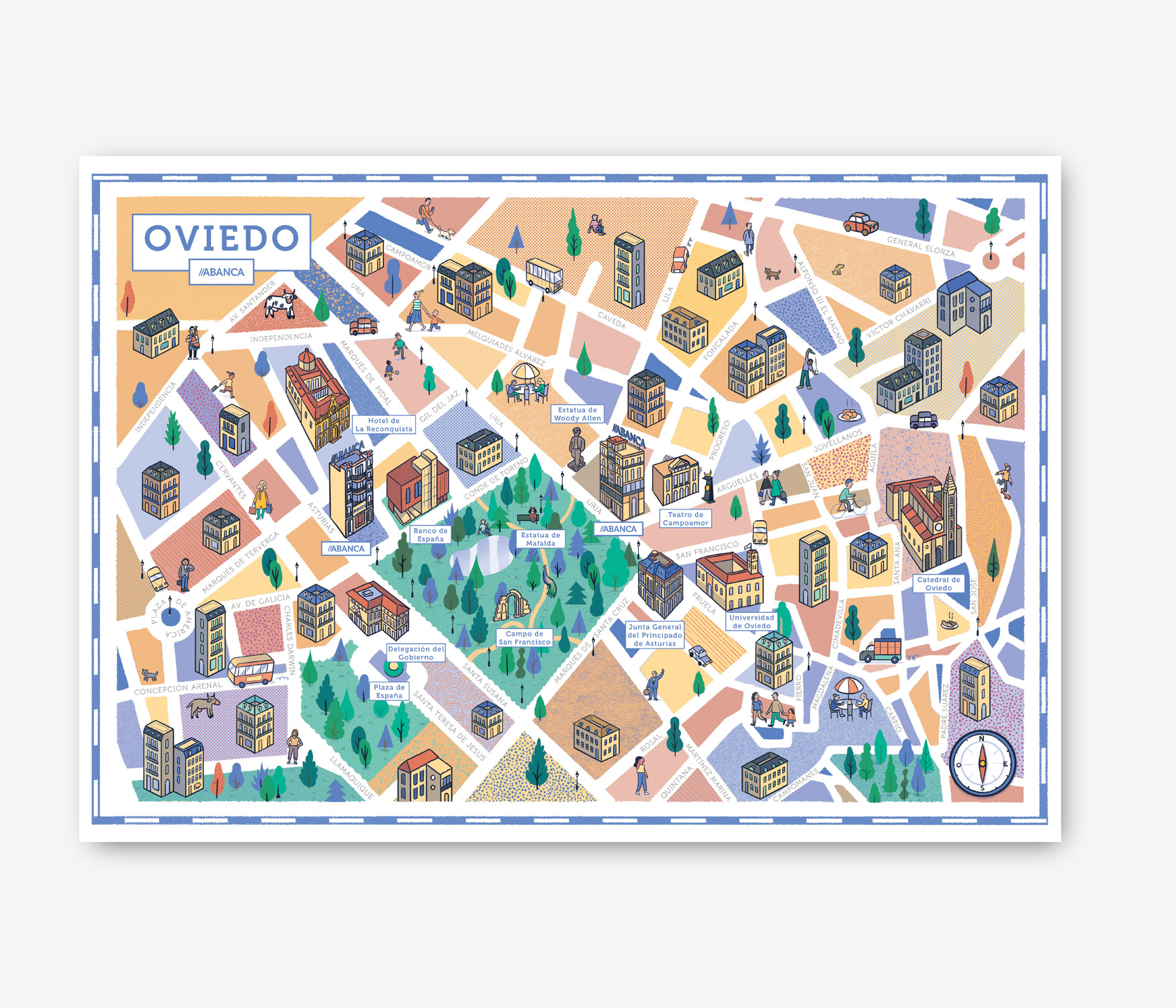 Abanca — mapas de Oviedo y Madrid por Walk with me