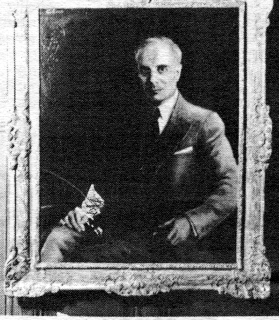 The portrait of Henry E. Wilson by Theodore Sohner, unveiled at the Y's 75th anniversary banquet on March 17, 1948. From The Y's Indian, June 1, 1948.