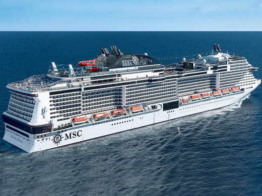 Cruise ship at sea