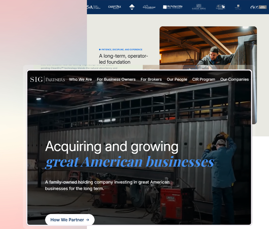 SIG Partners website