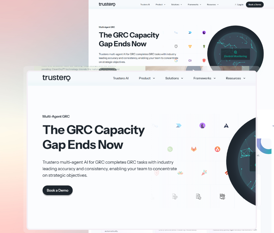 Trustero website homepage