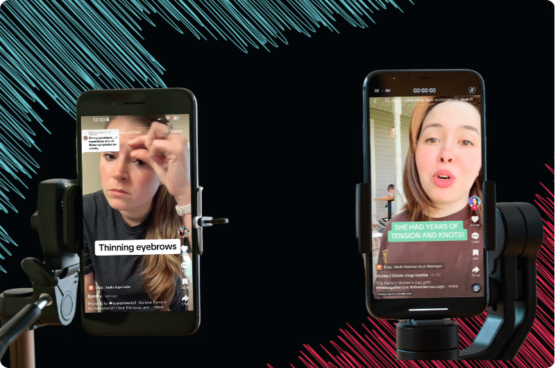 two TikTok Shop creators selling on TikTok.