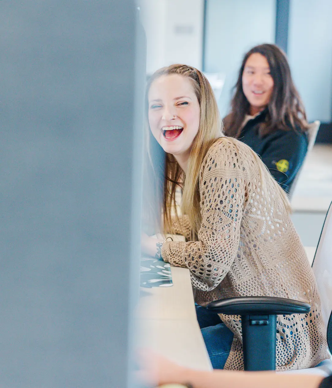Cookie Finance team member working at her desk