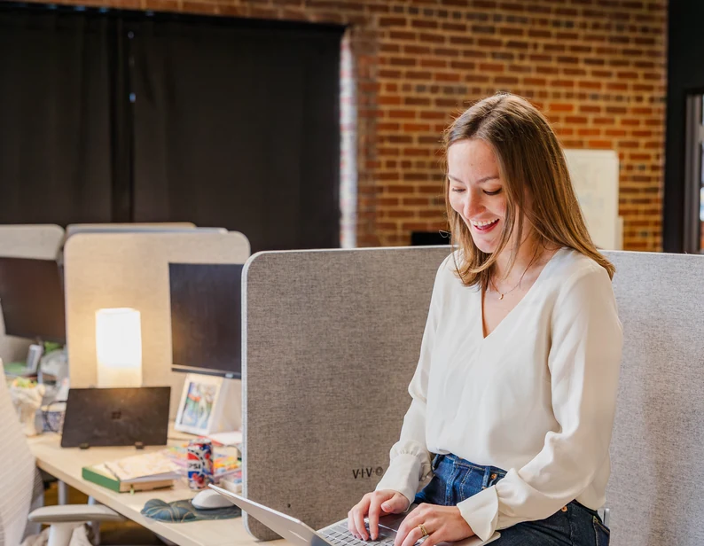 A creator organizing tax paperwork at a desk