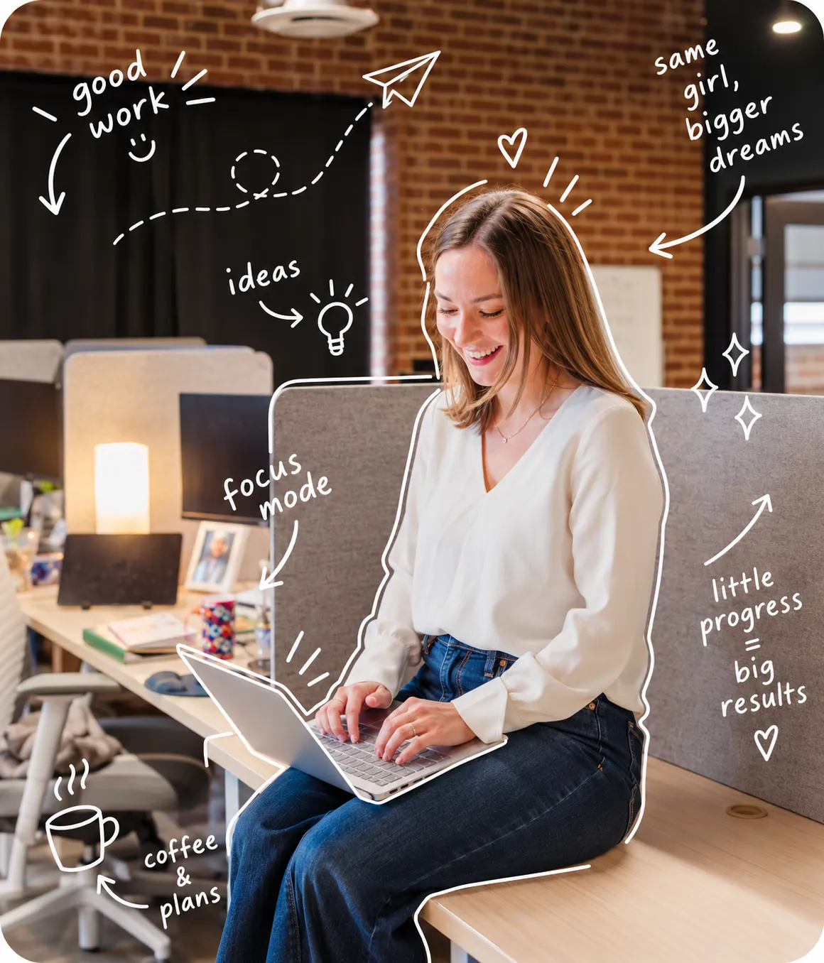 Cookie Finance team member working at her desk